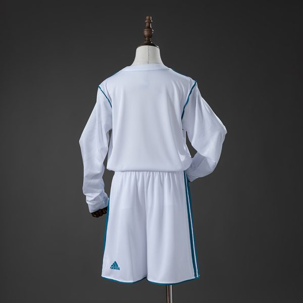 Real Madrid 17/18 Home Long Sleeve Retro Kids Kit