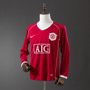kb-83138829-1 Manchester United 06/07 Home Long Sleeve Retro Jersey